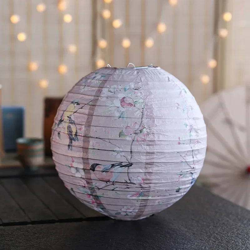 Printed Flower Paper Lanterns