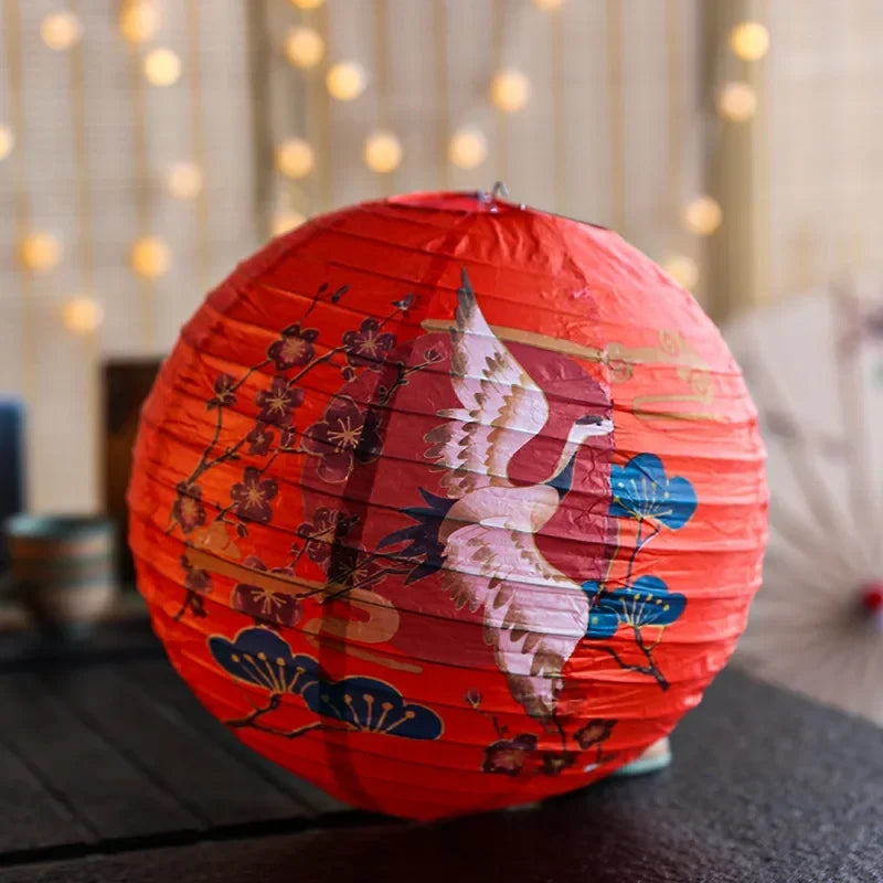 Printed Flower Paper Lanterns