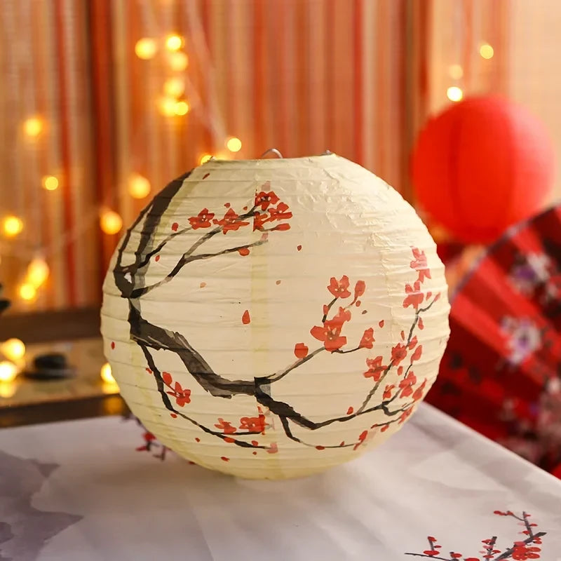 Printed Flower Paper Lanterns
