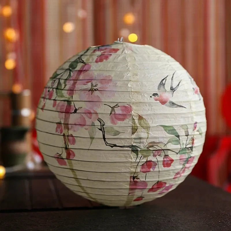 Printed Flower Paper Lanterns